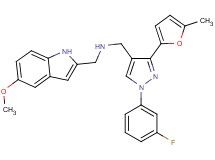 1-[1-(3-fluorophenyl)-3-(5-methyl-2-furyl)-1H-pyrazol-4-yl]-N-[(5-methoxy-1H-indol-2-yl)methyl]methanamine