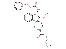 N-[(2R*,3R*)-2-methoxy-1'-(1H-1,2,4-triazol-1-ylacetyl)-2,3-dihydrospiro[indene-1,4'-piperidin]-3-yl]-2-phenoxyacetamide