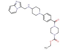 ethyl 4-(4-{4-[(imidazo[1,2-a]pyridin-3-ylmethyl)amino]-1-piperidinyl}benzoyl)-1-piperazinecarboxylate