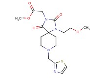 methyl [1-(2-methoxyethyl)-2,4-dioxo-8-(1,3-thiazol-2-ylmethyl)-1,3,8-triazaspiro[4.5]dec-3-yl]acetate