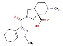(3aS*,7aR*)-5-methyl-2-[(1-methyl-4,5,6,7-tetrahydro-1H-indazol-3-yl)carbonyl]octahydro-3aH-pyrrolo[3,4-c]pyridine-3a-carboxylic acid