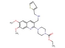 ethyl 4-(6,7-dimethoxy-3-{[(2-thienylmethyl)amino]methyl}-2-quinolinyl)-1-piperazinecarboxylate