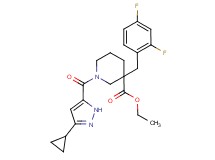 ethyl 1-[(3-cyclopropyl-1H-pyrazol-5-yl)carbonyl]-3-(2,4-difluorobenzyl)-3-piperidinecarboxylate