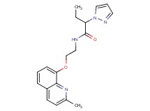 N-{2-[(2-methyl-8-quinolinyl)oxy]ethyl}-2-(1H-pyrazol-1-yl)butanamide
