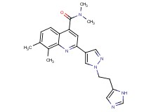 2-{1-[2-(1H-imidazol-5-yl)ethyl]-1H-pyrazol-4-yl}-N,N,7,8-tetramethylquinoline-4-carboxamide
