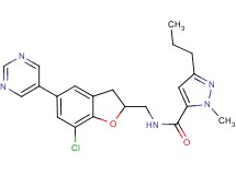 N-{[7-chloro-5-(5-pyrimidinyl)-2,3-dihydro-1-benzofuran-2-yl]methyl}-1-methyl-3-propyl-1H-pyrazole-5-carboxamide