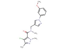 4-chloro-N-{[1-(3-methoxyphenyl)-1H-pyrazol-4-yl]methyl}-N,1,3-trimethyl-1H-pyrazole-5-carboxamide