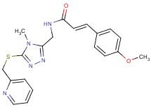 (2E)-3-(4-methoxyphenyl)-N-({4-methyl-5-[(2-pyridinylmethyl)thio]-4H-1,2,4-triazol-3-yl}methyl)acrylamide