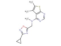 N-[(3-cyclopropyl-1,2,4-oxadiazol-5-yl)methyl]-N,5,6-trimethylthieno[2,3-d]pyrimidin-4-amine