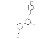6-[2-(2-aminoethyl)-4-morpholinyl]-2-[(4-methylbenzyl)thio]-4-pyrimidinamine dihydrochloride