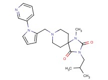 3-isobutyl-1-methyl-8-{[1-(3-pyridinyl)-1H-pyrrol-2-yl]methyl}-1,3,8-triazaspiro[4.5]decane-2,4-dione