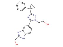 2-[5-[2-(hydroxymethyl)-1H-benzimidazol-5-yl]-3-(1-phenylcyclopropyl)-1H-1,2,4-triazol-1-yl]ethanol