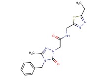 2-(4-benzyl-3-methyl-5-oxo-4,5-dihydro-1H-1,2,4-triazol-1-yl)-N-[(5-ethyl-1,3,4-thiadiazol-2-yl)methyl]acetamide