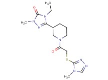 4-ethyl-2-methyl-5-(1-{[(4-methyl-4H-1,2,4-triazol-3-yl)thio]acetyl}piperidin-3-yl)-2,4-dihydro-3H-1,2,4-triazol-3-one