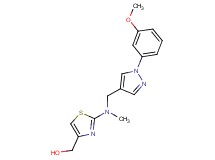 {2-[{[1-(3-methoxyphenyl)-1H-pyrazol-4-yl]methyl}(methyl)amino]-1,3-thiazol-4-yl}methanol