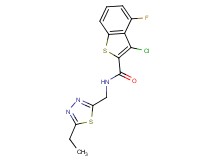 3-chloro-N-[(5-ethyl-1,3,4-thiadiazol-2-yl)methyl]-4-fluoro-1-benzothiophene-2-carboxamide