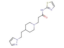 3-{4-[2-(1H-pyrazol-1-yl)ethyl]piperidin-1-yl}-N-1,3-thiazol-2-ylpropanamide