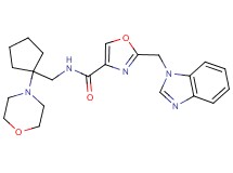 2-(1H-benzimidazol-1-ylmethyl)-N-{[1-(4-morpholinyl)cyclopentyl]methyl}-1,3-oxazole-4-carboxamide