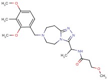 N-{1-[7-(2,4-dimethoxy-3-methylbenzyl)-6,7,8,9-tetrahydro-5H-[1,2,4]triazolo[4,3-d][1,4]diazepin-3-yl]ethyl}-3-methoxypropanamide