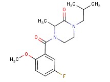 4-(5-fluoro-2-methoxybenzoyl)-1-isobutyl-3-methyl-2-piperazinone