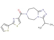 3-isopropyl-7-{[2-(2-thienyl)-1,3-thiazol-4-yl]carbonyl}-6,7,8,9-tetrahydro-5H-[1,2,4]triazolo[4,3-d][1,4]diazepine