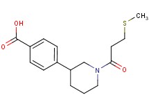 4-{1-[3-(methylthio)propanoyl]piperidin-3-yl}benzoic acid