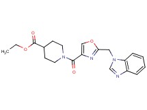 ethyl 1-{[2-(1H-benzimidazol-1-ylmethyl)-1,3-oxazol-4-yl]carbonyl}-4-piperidinecarboxylate