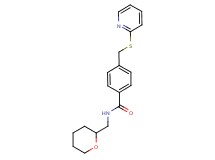 4-[(pyridin-2-ylthio)methyl]-N-(tetrahydro-2H-pyran-2-ylmethyl)benzamide