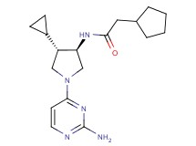 N-[rel-(3R,4S)-1-(2-amino-4-pyrimidinyl)-4-cyclopropyl-3-pyrrolidinyl]-2-cyclopentylacetamide hydrochloride