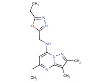 5-ethyl-N-[(5-ethyl-1,3,4-oxadiazol-2-yl)methyl]-2,3-dimethylpyrazolo[1,5-a]pyrimidin-7-amine