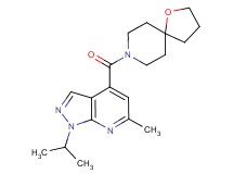 8-[(1-isopropyl-6-methyl-1H-pyrazolo[3,4-b]pyridin-4-yl)carbonyl]-1-oxa-8-azaspiro[4.5]decane