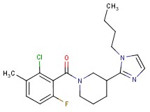 3-(1-butyl-1H-imidazol-2-yl)-1-(2-chloro-6-fluoro-3-methylbenzoyl)piperidine