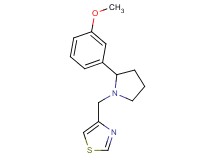 4-{[2-(3-methoxyphenyl)-1-pyrrolidinyl]methyl}-1,3-thiazole