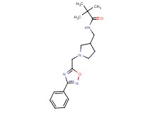 2,2-dimethyl-N-({1-[(3-phenyl-1,2,4-oxadiazol-5-yl)methyl]pyrrolidin-3-yl}methyl)propanamide