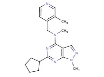 6-cyclopentyl-N,1-dimethyl-N-[(3-methyl-4-pyridinyl)methyl]-1H-pyrazolo[3,4-d]pyrimidin-4-amine