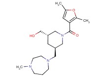 {(3S*,5R*)-1-(2,5-dimethyl-3-furoyl)-5-[(4-methyl-1,4-diazepan-1-yl)methyl]piperidin-3-yl}methanol