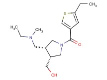 {(3R*,4R*)-4-{[ethyl(methyl)amino]methyl}-1-[(5-ethyl-3-thienyl)carbonyl]pyrrolidin-3-yl}methanol