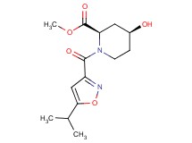 methyl (2R*,4S*)-4-hydroxy-1-[(5-isopropylisoxazol-3-yl)carbonyl]piperidine-2-carboxylate