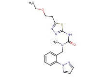 N'-[5-(2-ethoxyethyl)-1,3,4-thiadiazol-2-yl]-N-methyl-N-[2-(1H-pyrazol-1-yl)benzyl]urea