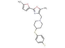 4-[(4-fluorophenyl)thio]-1-{[5-methyl-2-(5-methyl-2-furyl)-1,3-oxazol-4-yl]methyl}piperidine