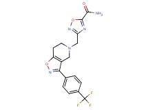 3-{[3-[4-(trifluoromethyl)phenyl]-6,7-dihydroisoxazolo[4,5-c]pyridin-5(4H)-yl]methyl}-1,2,4-oxadiazole-5-carboxamide