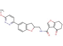 N-{[5-(6-methoxy-3-pyridazinyl)-2,3-dihydro-1-benzofuran-2-yl]methyl}-4-oxo-4,5,6,7-tetrahydro-1-benzofuran-3-carboxamide