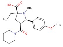 (2S*,4S*,5R*)-2-ethyl-5-(4-methoxyphenyl)-1-methyl-4-(piperidin-1-ylcarbonyl)pyrrolidine-2-carboxylic acid