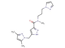 5-[(3,5-dimethyl-1H-pyrazol-1-yl)methyl]-N-methyl-N-[3-(1H-pyrazol-1-yl)propyl]-1H-pyrazole-3-carboxamide
