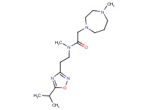 N-[2-(5-isopropyl-1,2,4-oxadiazol-3-yl)ethyl]-N-methyl-2-(4-methyl-1,4-diazepan-1-yl)acetamide