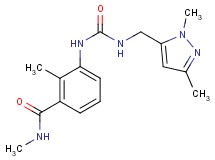 3-[({[(1,3-dimethyl-1H-pyrazol-5-yl)methyl]amino}carbonyl)amino]-N,2-dimethylbenzamide