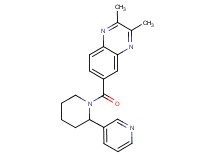 2,3-dimethyl-6-{[2-(3-pyridinyl)-1-piperidinyl]carbonyl}quinoxaline