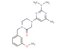 4-[2-(dimethylamino)-6-methyl-4-pyrimidinyl]-1-(3-methoxybenzyl)-2-piperazinone