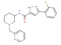 3-(2-fluorophenyl)-N-[1-(2-pyridinylmethyl)-3-piperidinyl]-1H-pyrazole-5-carboxamide
