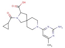 8-(2-amino-6-methyl-4-pyrimidinyl)-2-(cyclopropylcarbonyl)-2,8-diazaspiro[4.5]decane-3-carboxylic acid